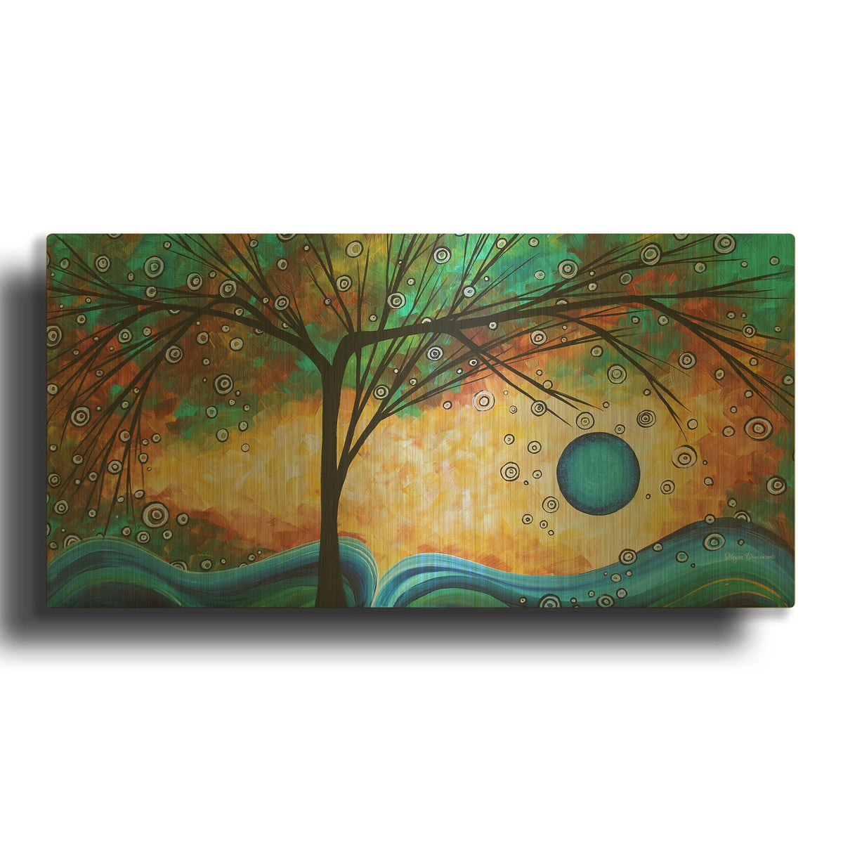 'Summer Blooms' By Megan Duncanson Gold Metal Wall Art