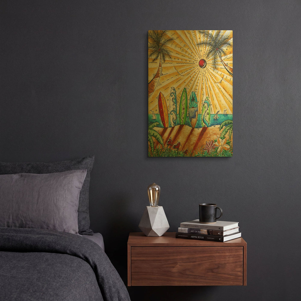 'Summer Break' By Megan Duncanson Gold Metal Wall Art