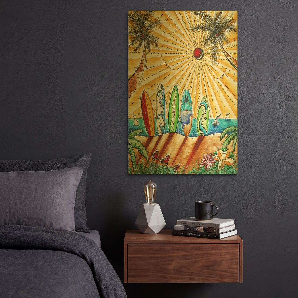 'Summer Break' By Megan Duncanson Gold Metal Wall Art