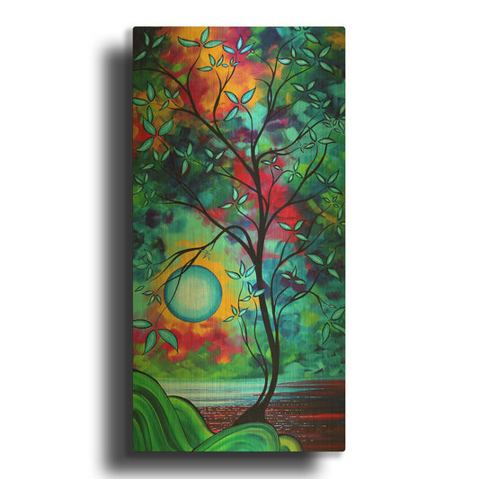 'Under the Light of the Blue Moon I' By Megan Duncanson Gold Metal Wall Art