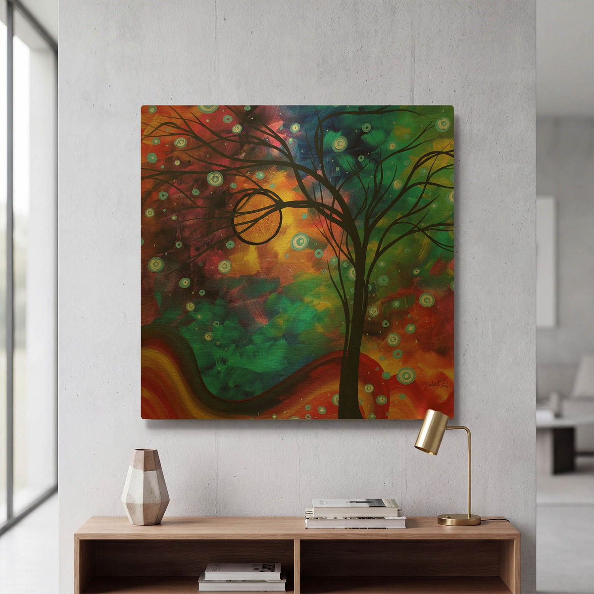 'Winter Cold' By Megan Duncanson Gold Metal Wall Art