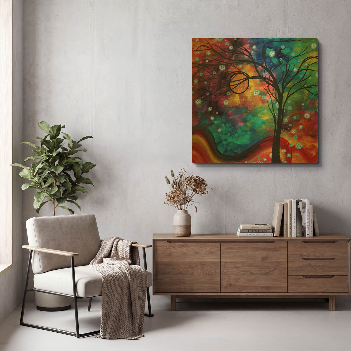 'Winter Cold' By Megan Duncanson Gold Metal Wall Art