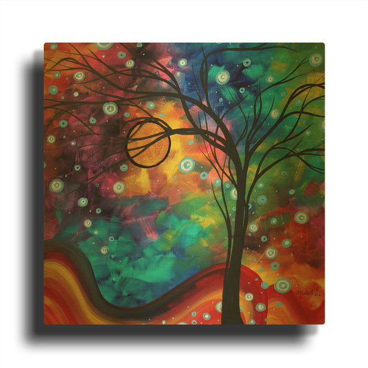'Winter Cold' By Megan Duncanson Gold Metal Wall Art