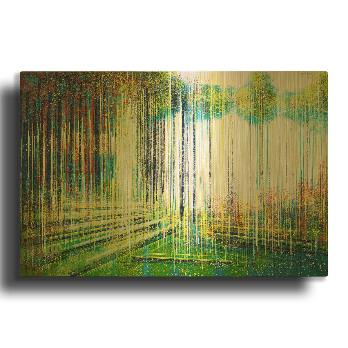 'Forest in Spring' By Marc Todd Gold Metal Wall Art