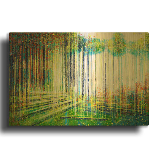 'Forest in Spring' By Marc Todd Gold Metal Wall Art