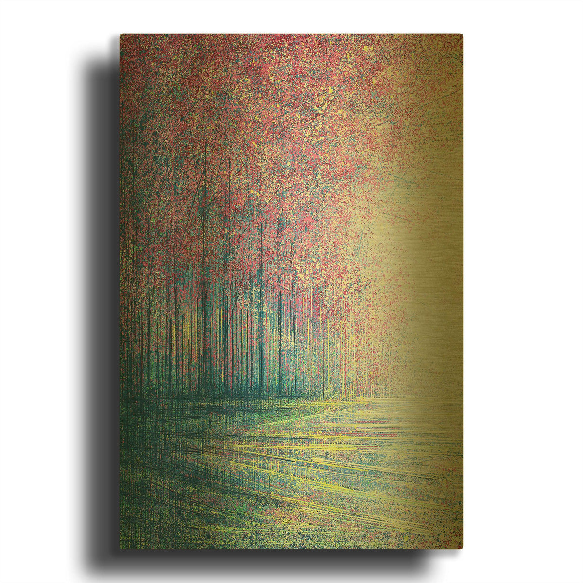 'Tree Blossom in Bright Light' By Marc Todd Gold Metal Wall Art