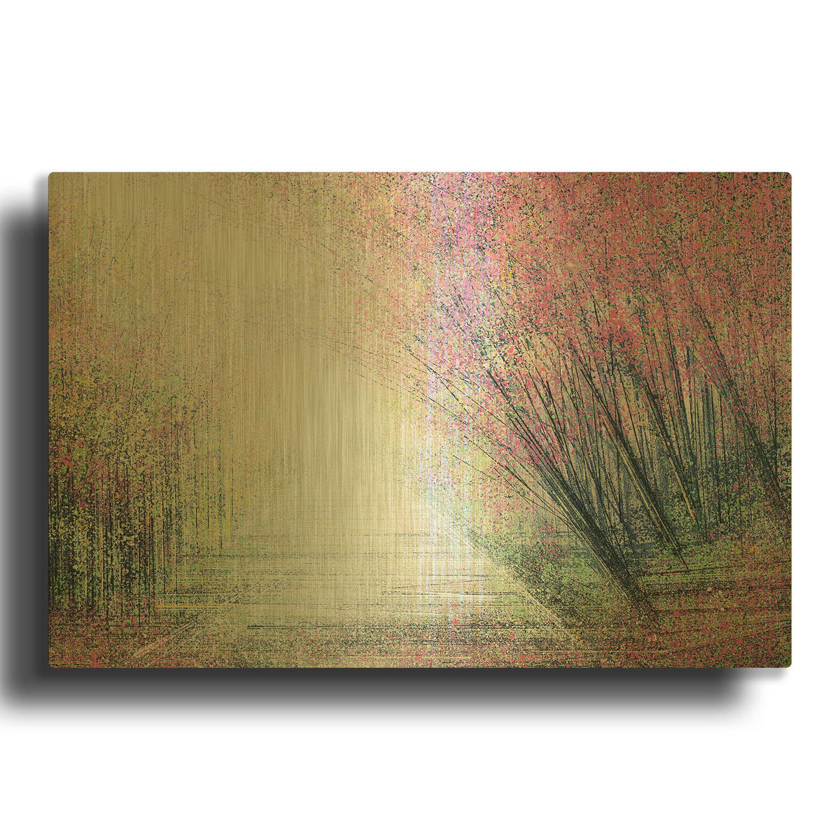 'Forest Path In Spring' By Marc Todd Gold Metal Wall Art
