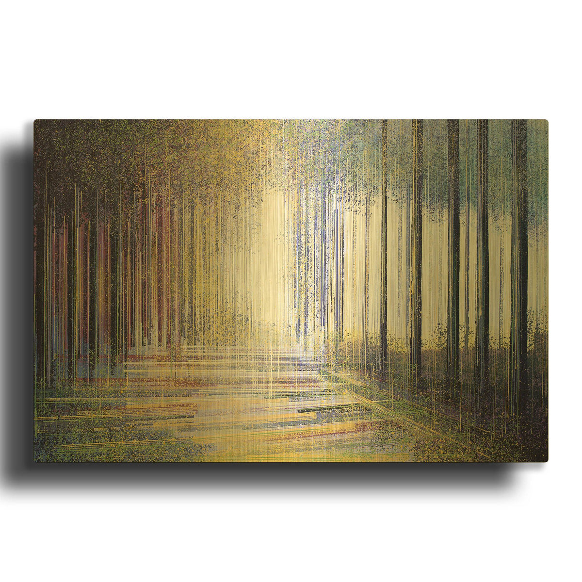 'Tree-Line At Twilight' By Marc Todd Gold Metal Wall Art
