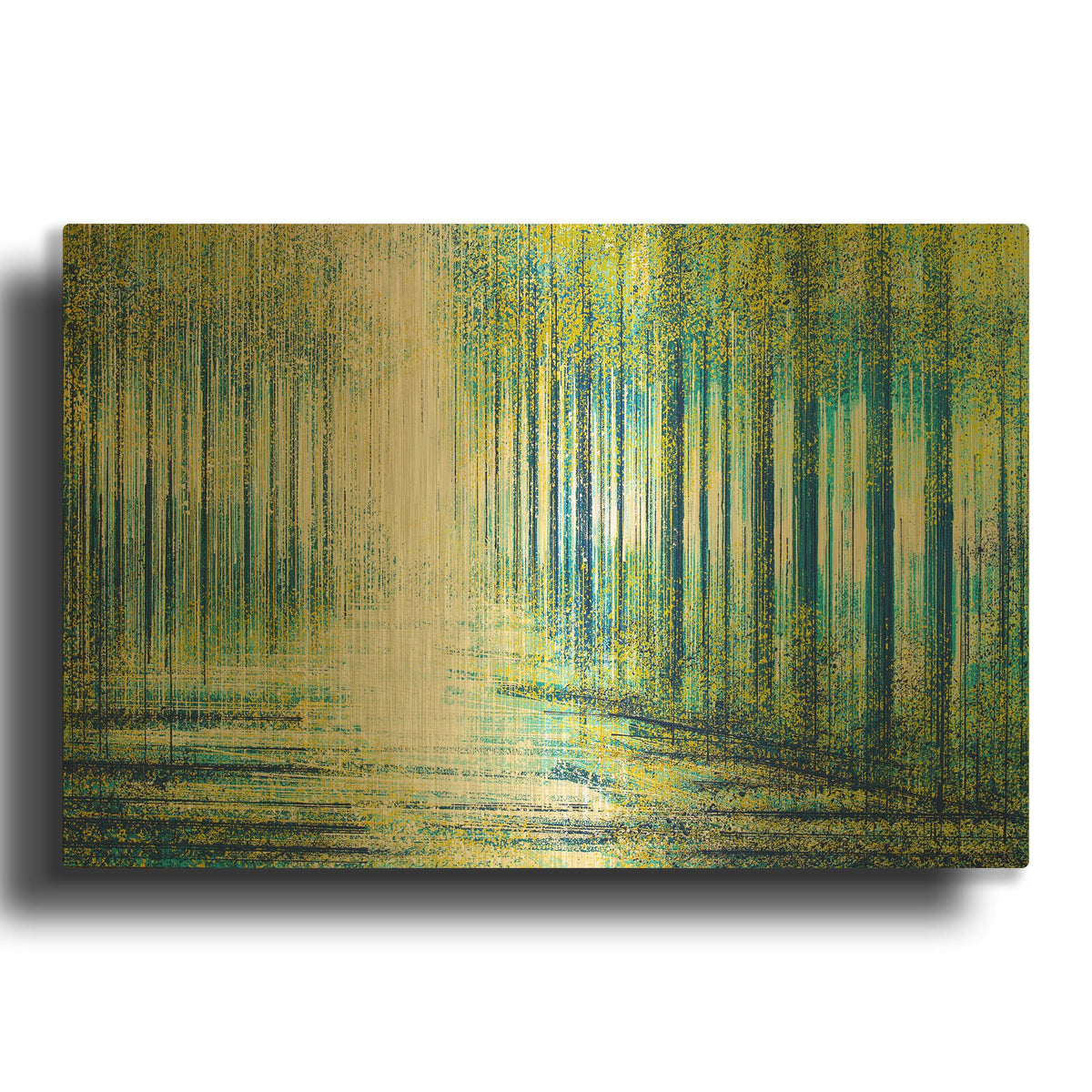 'Forest Path At Twilight' By Marc Todd Gold Metal Wall Art