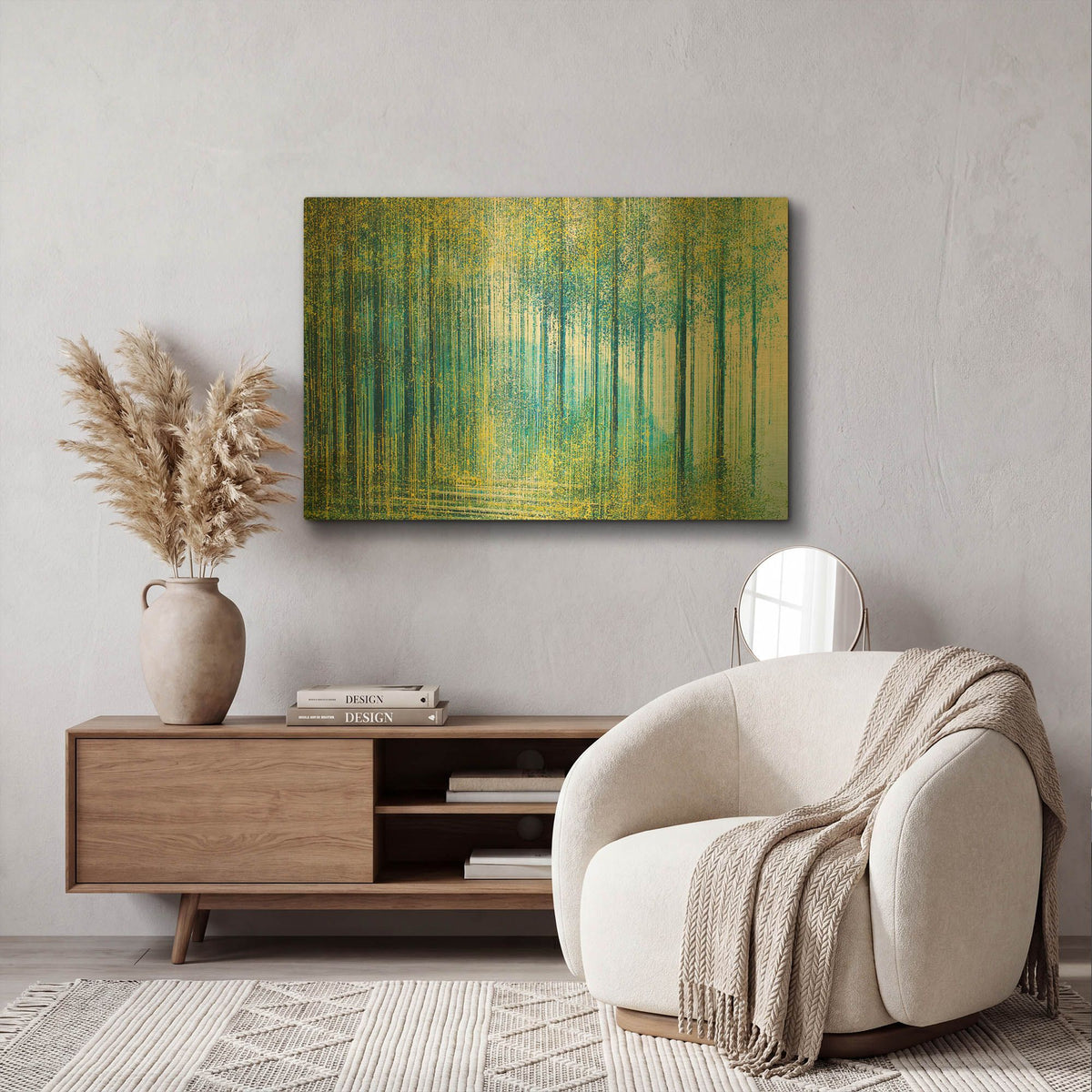 'Spring Light In The Forest' By Marc Todd Gold Metal Wall Art