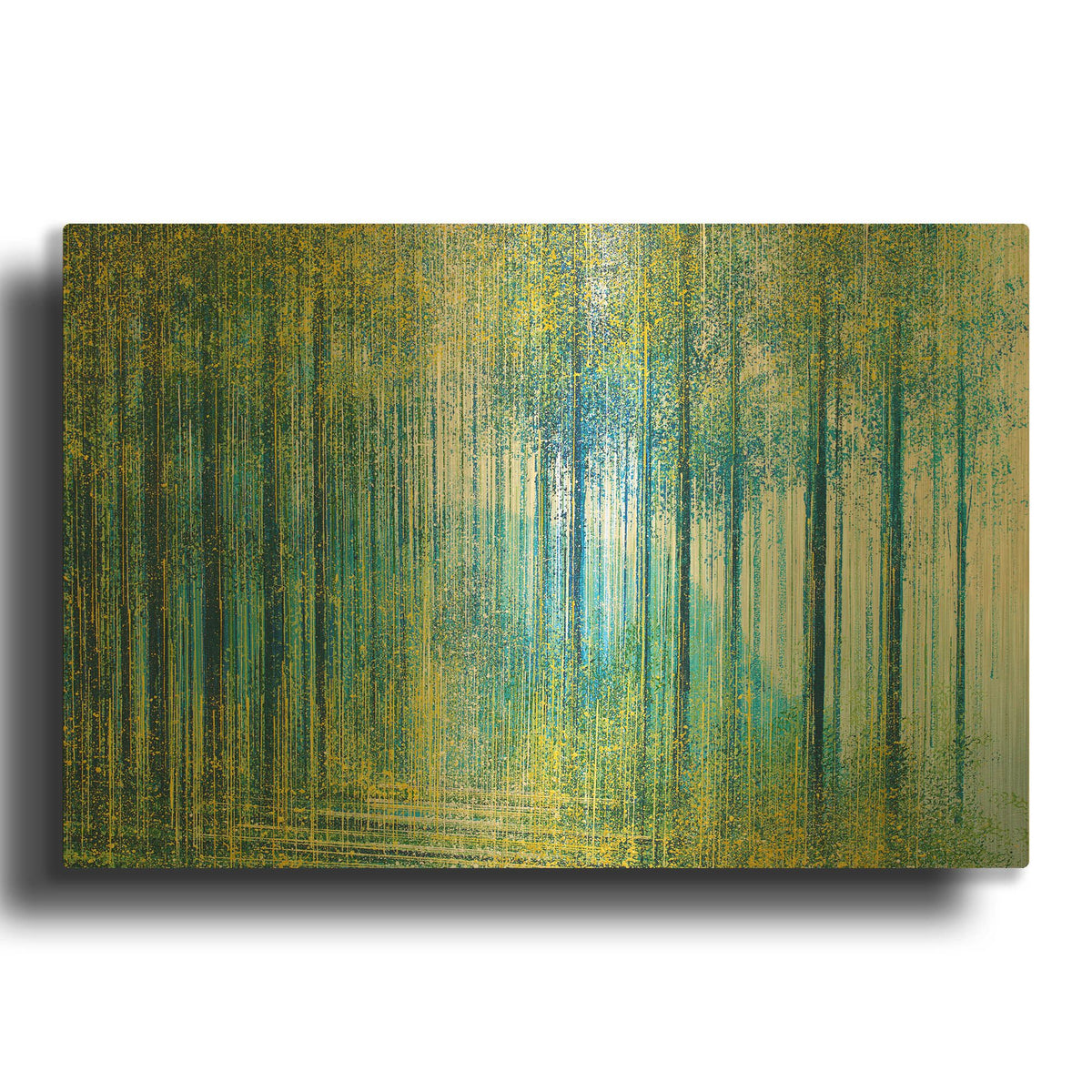 'Spring Light In The Forest' By Marc Todd Gold Metal Wall Art
