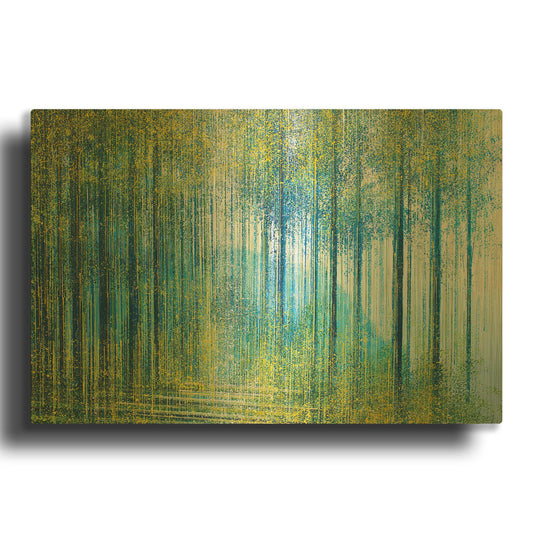 'Spring Light In The Forest' By Marc Todd Gold Metal Wall Art