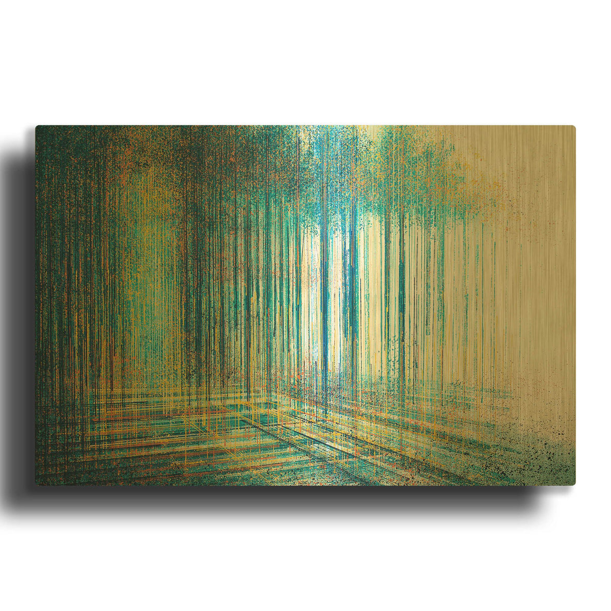 'Forest Edge At Twilight' By Marc Todd Gold Metal Wall Art