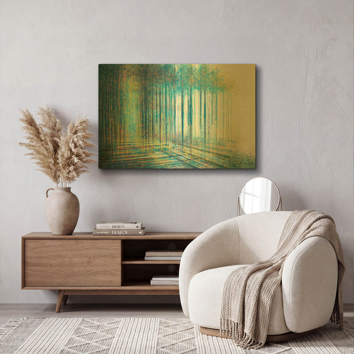 'Forest Edge At Twilight' By Marc Todd Gold Metal Wall Art