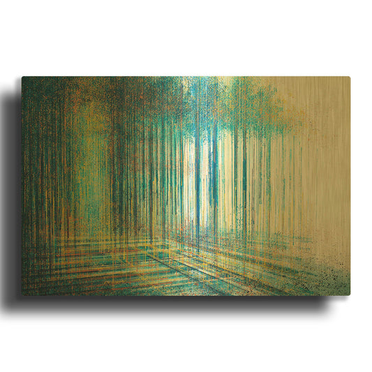 'Forest Edge At Twilight' By Marc Todd Gold Metal Wall Art