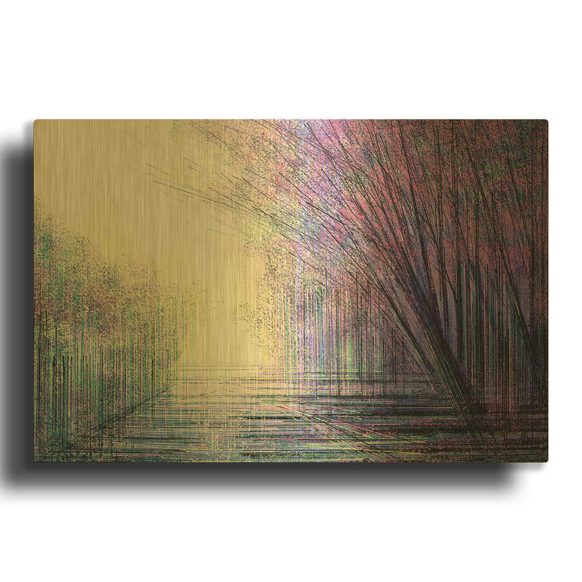 'Spring Blossom At Twilight' By Marc Todd Gold Metal Wall Art