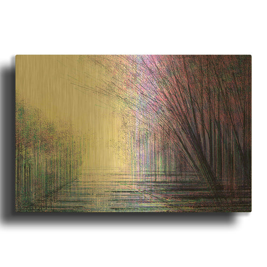 'Spring Blossom At Twilight' By Marc Todd Gold Metal Wall Art