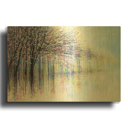 'Waterside Spring Blossom' By Marc Todd Gold Metal Wall Art
