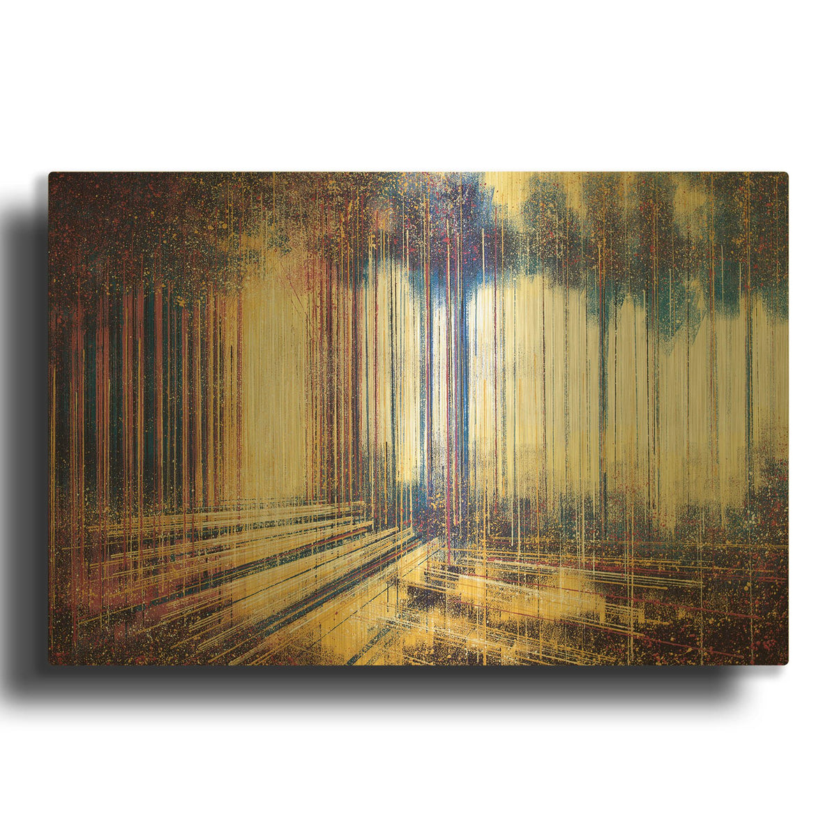 'Forest at Sunset' By Marc Todd Gold Metal Wall Art