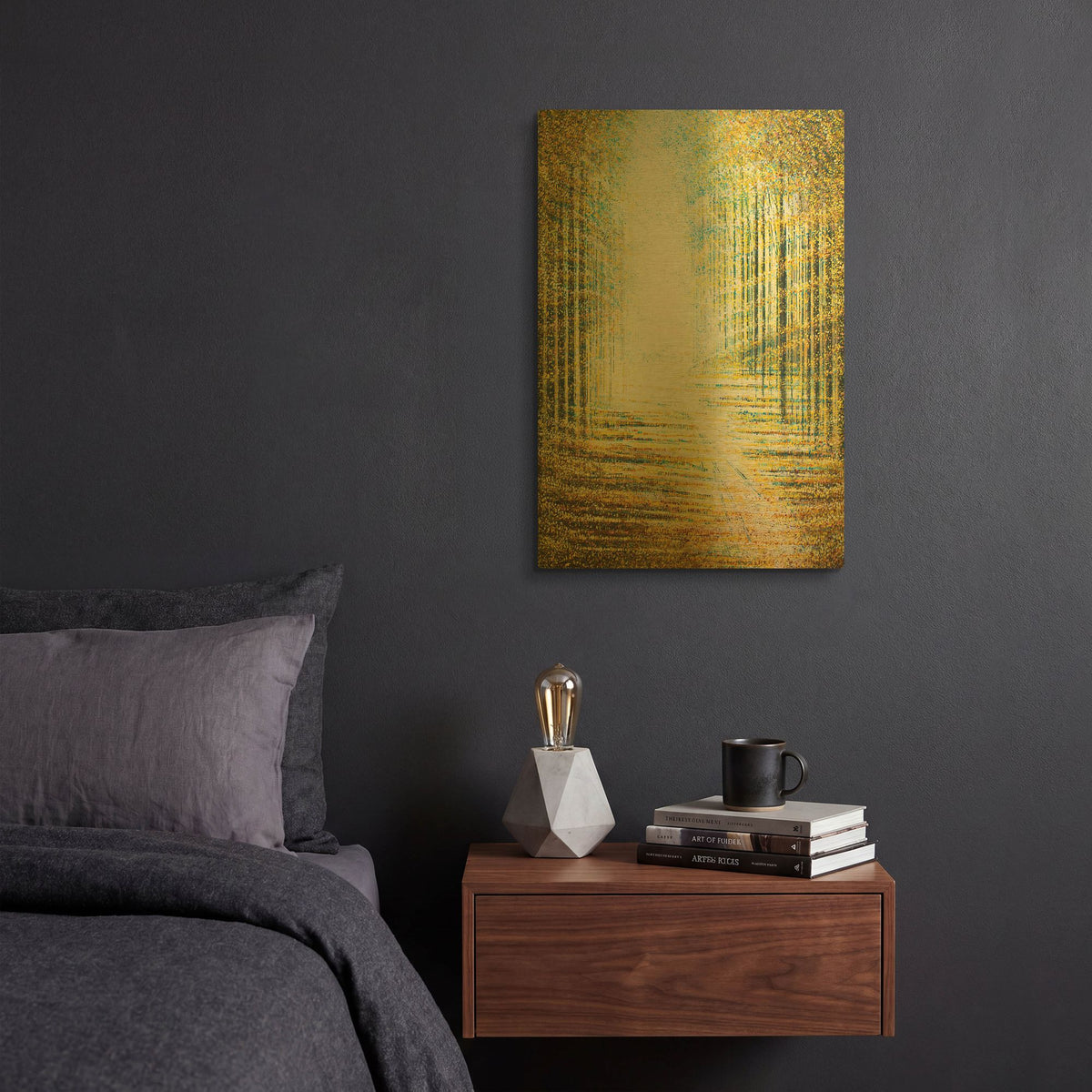 'A Path Through the Forest' By Marc Todd Gold Metal Wall Art