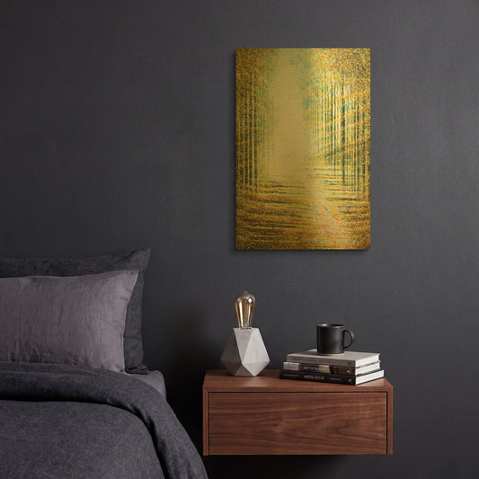 'A Path Through the Forest' By Marc Todd Gold Metal Wall Art