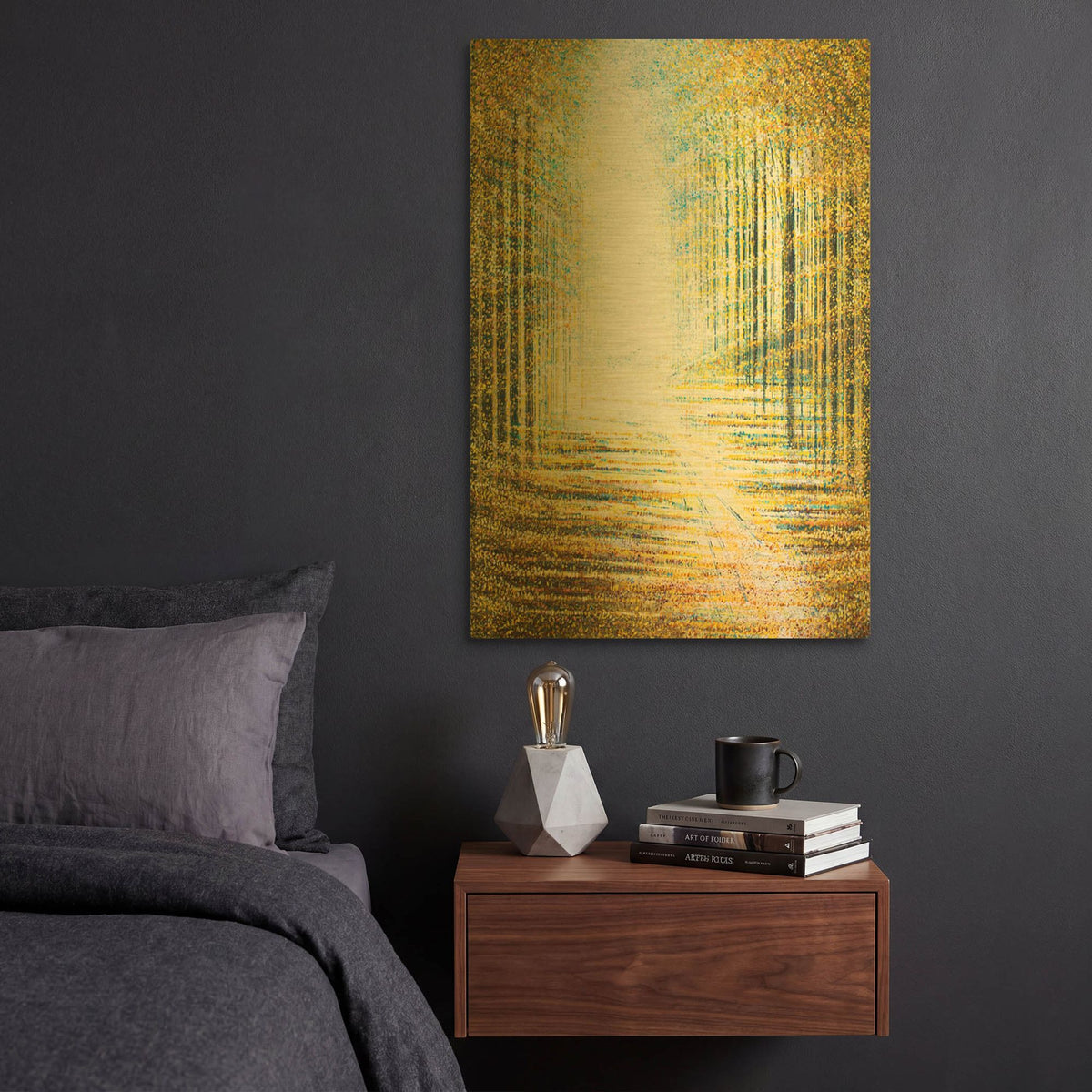 'A Path Through the Forest' By Marc Todd Gold Metal Wall Art