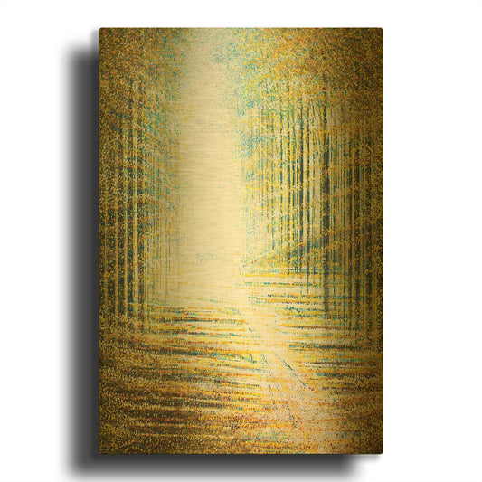 'A Path Through the Forest' By Marc Todd Gold Metal Wall Art