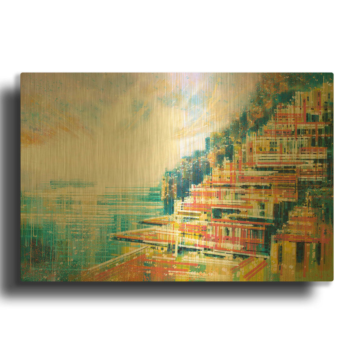 'A Positano Summer' By Marc Todd Gold Metal Wall Art