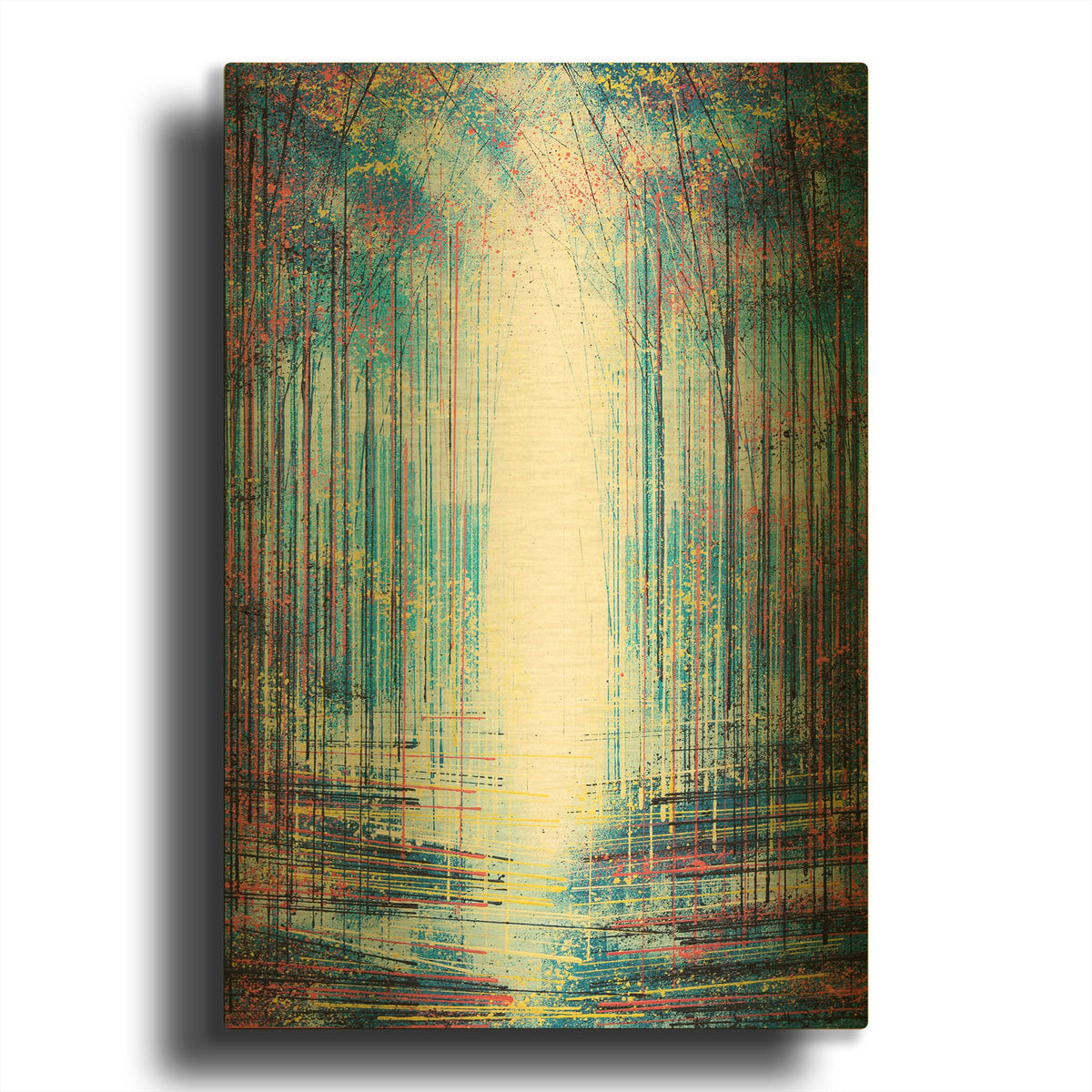 'Colour Through The Forest' By Marc Todd Gold Metal Wall Art