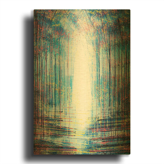 'Colour Through The Forest' By Marc Todd Gold Metal Wall Art