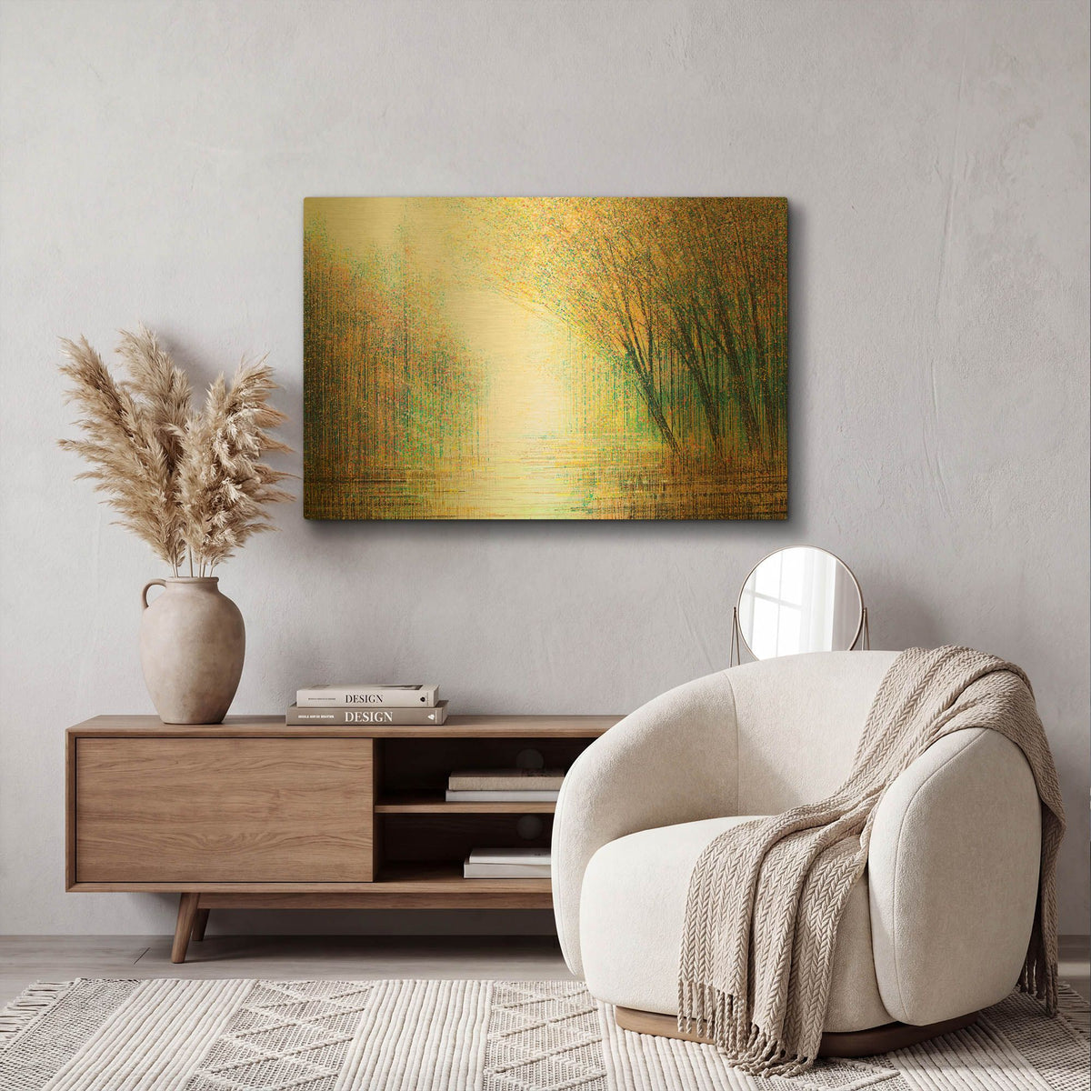'Autumn Woodland' By Marc Todd Gold Metal Wall Art