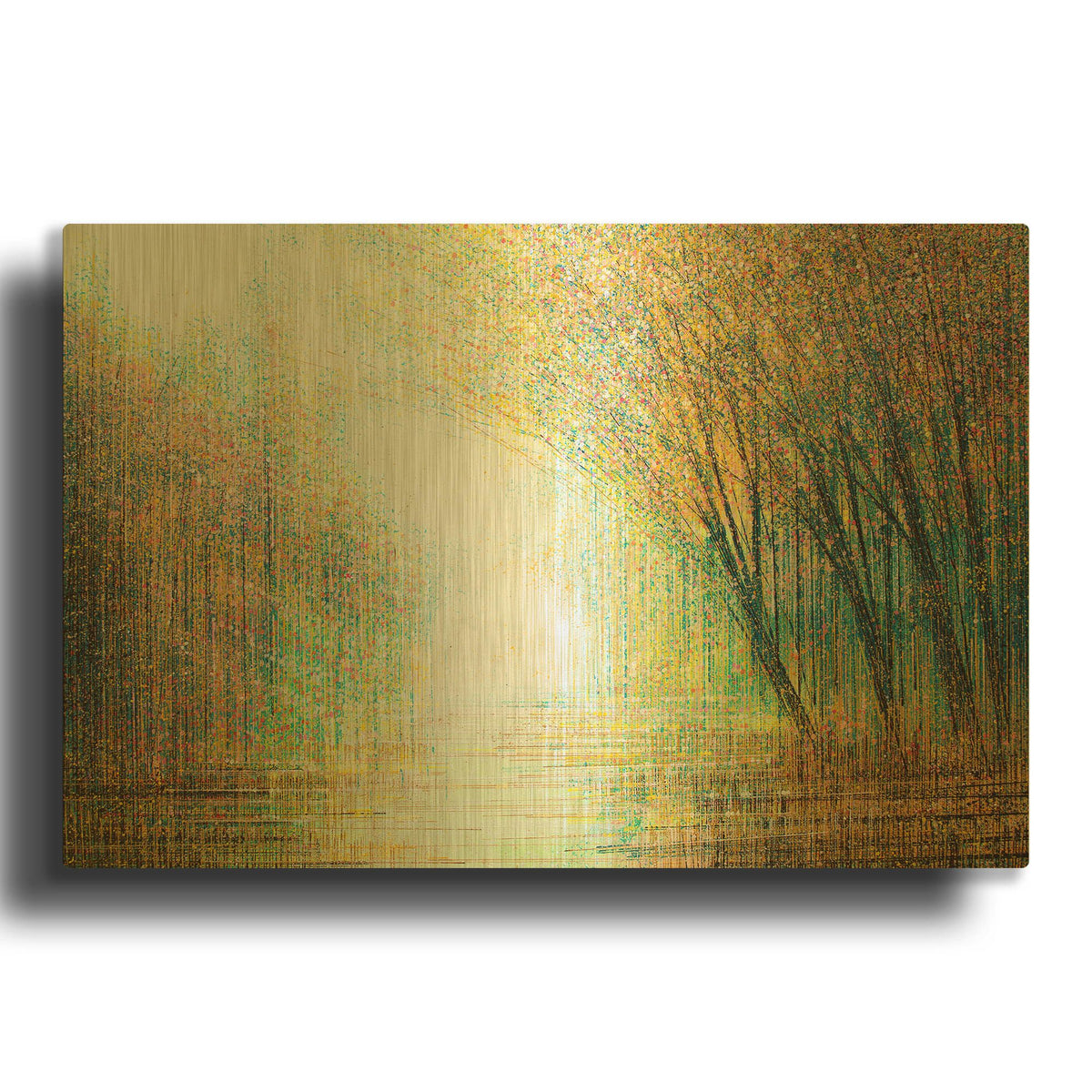 'Autumn Woodland' By Marc Todd Gold Metal Wall Art