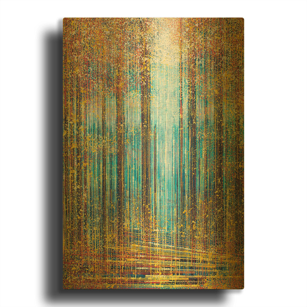 'Autumn Trees in Sparkling Sunlight' By Marc Todd Gold Metal Wall Art