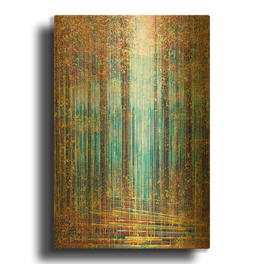 'Autumn Trees in Sparkling Sunlight' By Marc Todd Gold Metal Wall Art