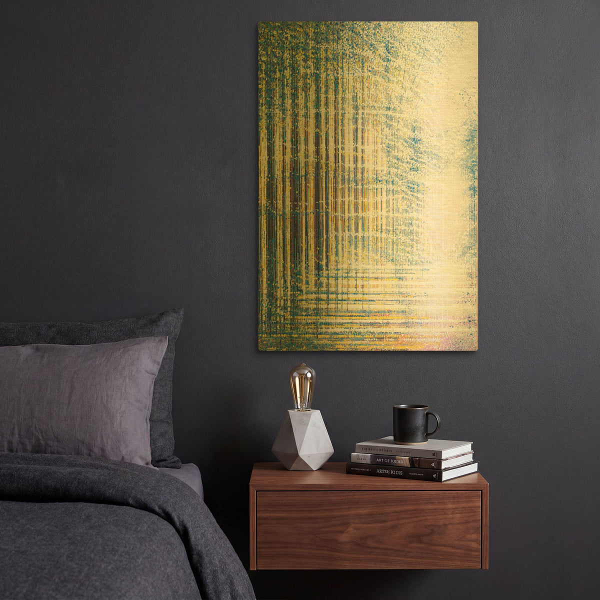 'Gentle Forest Light' By Marc Todd Gold Metal Wall Art