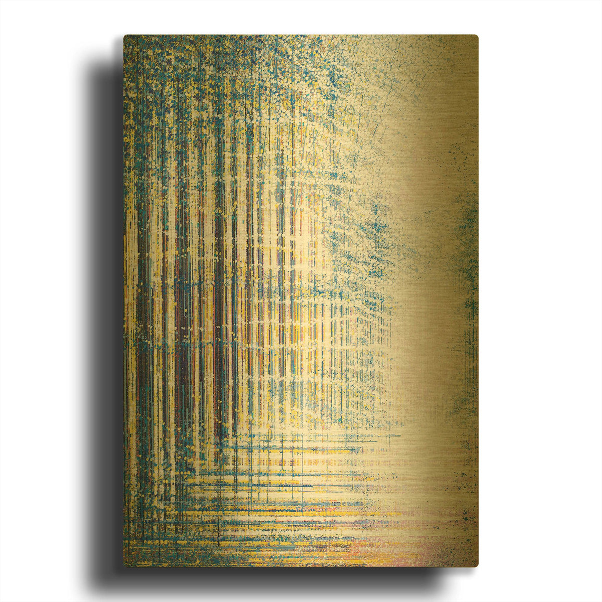 'Gentle Forest Light' By Marc Todd Gold Metal Wall Art
