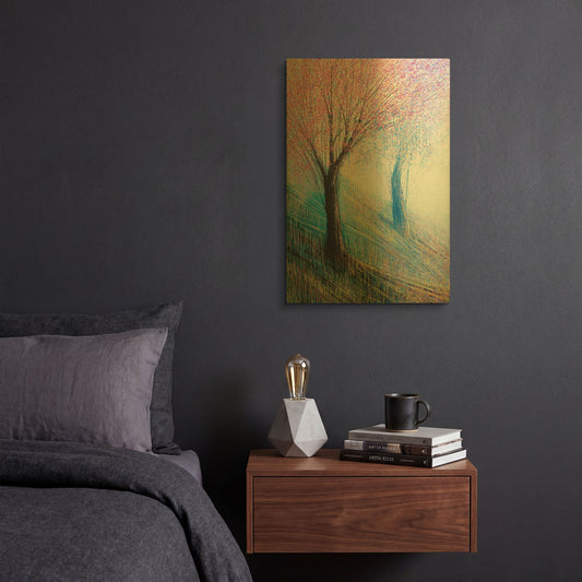 'Blossom with a soft Blue' By Marc Todd Gold Metal Wall Art