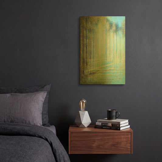 'Bright Woodland Light' By Marc Todd Gold Metal Wall Art