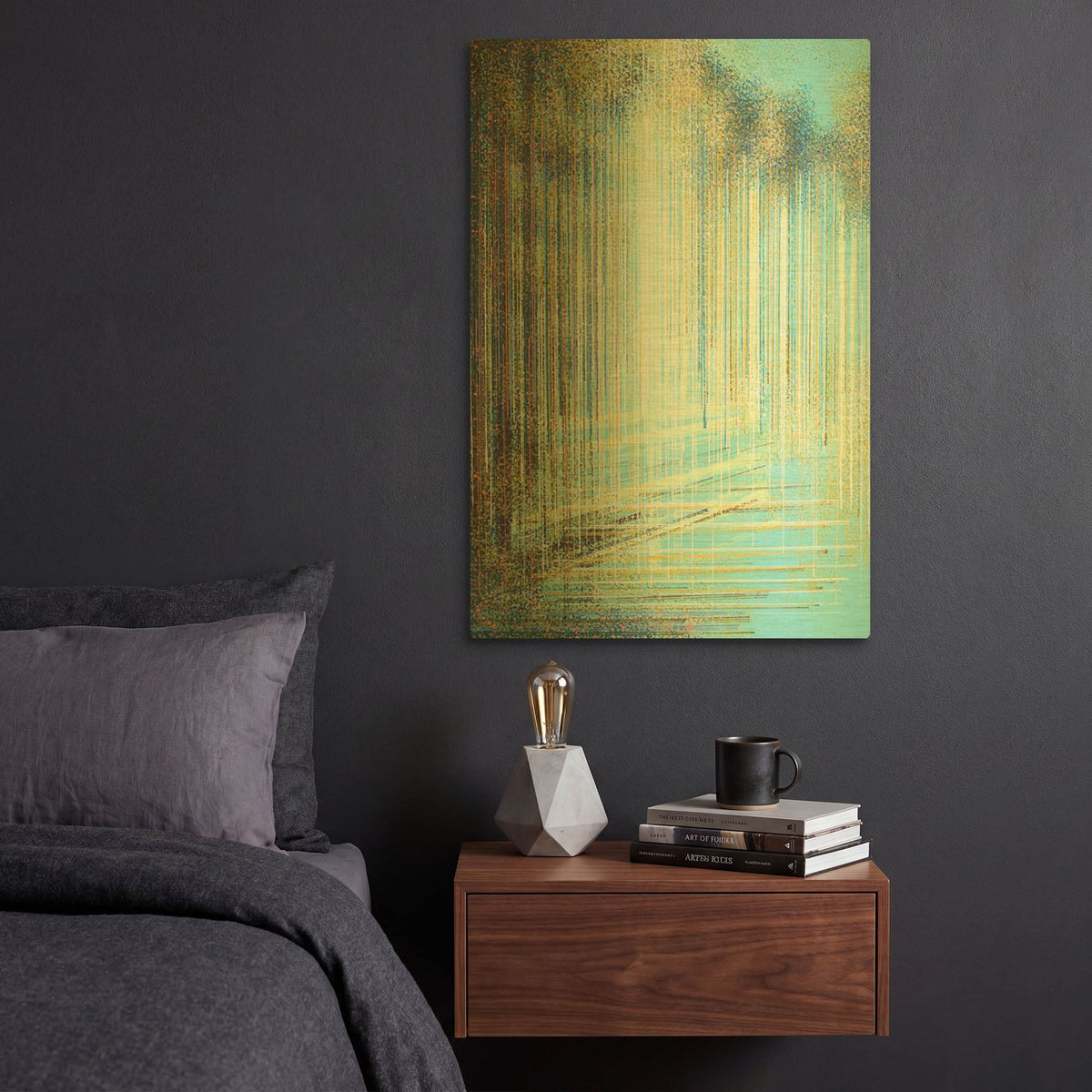 'Bright Woodland Light' By Marc Todd Gold Metal Wall Art