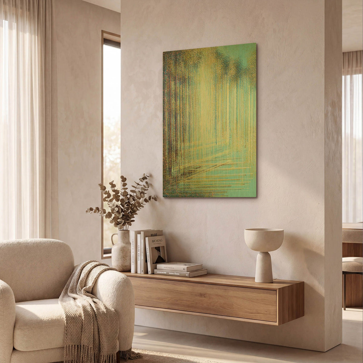 'Bright Woodland Light' By Marc Todd Gold Metal Wall Art