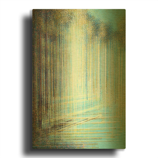 'Bright Woodland Light' By Marc Todd Gold Metal Wall Art
