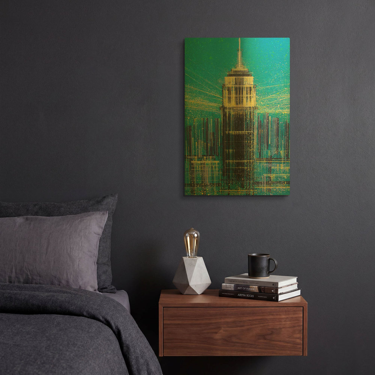 'The State Building' By Marc Todd Gold Metal Wall Art