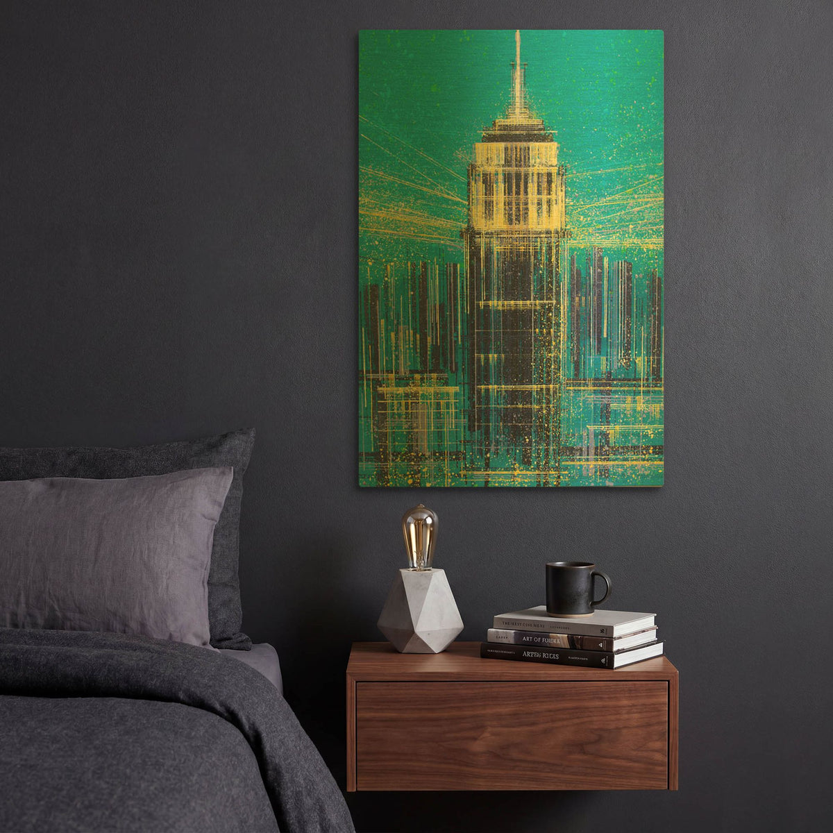 'The State Building' By Marc Todd Gold Metal Wall Art