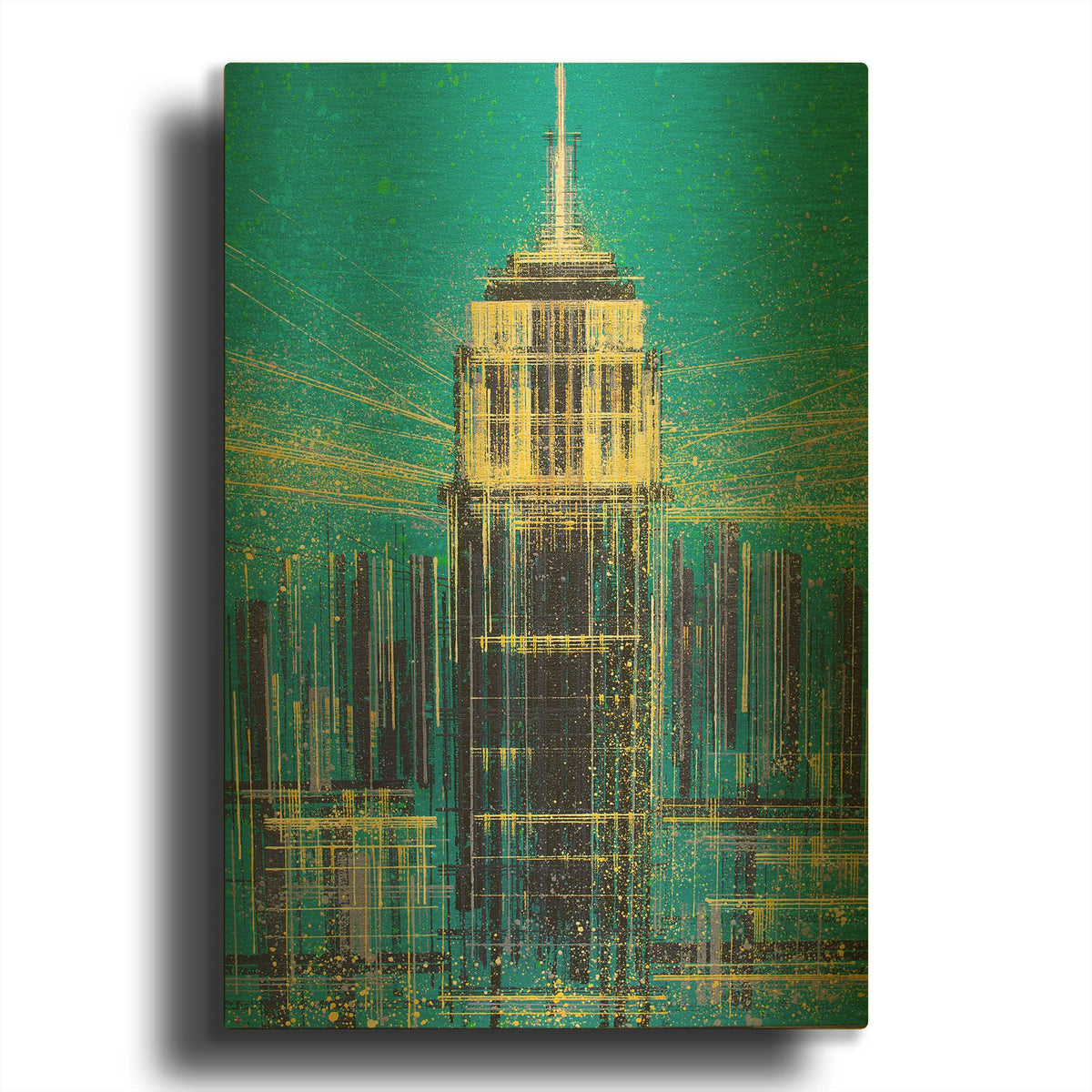 'The State Building' By Marc Todd Gold Metal Wall Art