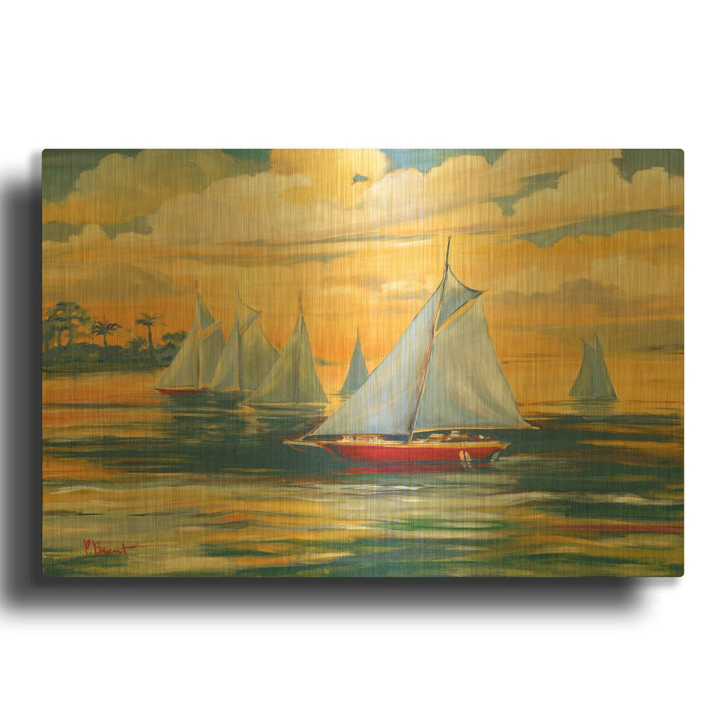 'Golden Bay' By Paul Brent Gold Metal Wall Art