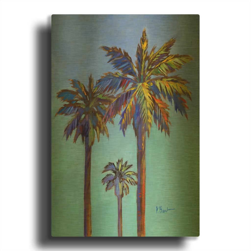 'Santa Rita Palm II' By Paul Brent Gold Metal Wall Art