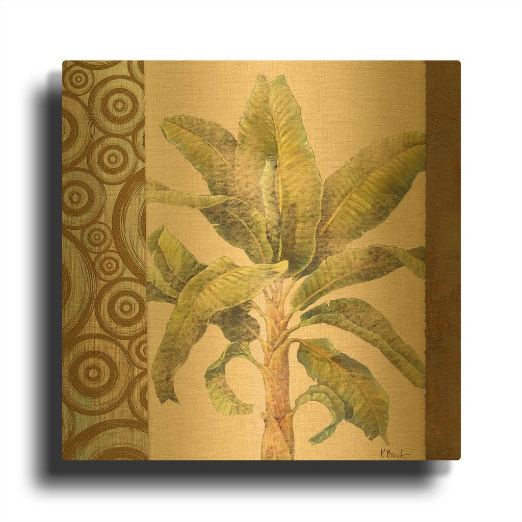 'Parlor Palm I' By Paul Brent Gold Metal Wall Art