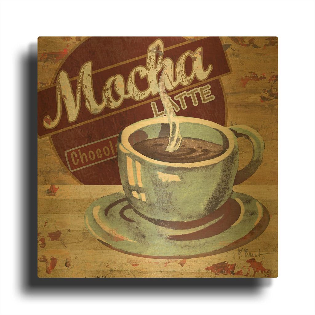 'Coffee Brew Sign II' By Paul Brent Gold Metal Wall Art