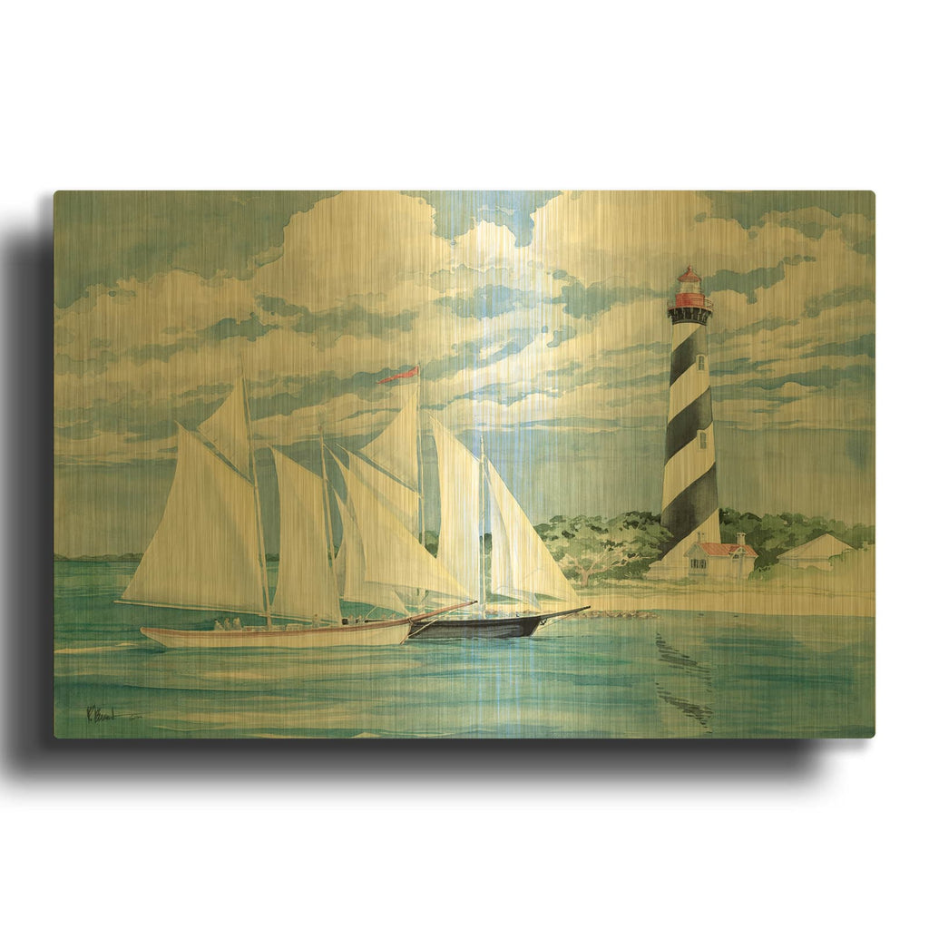 'Passing the Light' By Paul Brent Gold Metal Wall Art