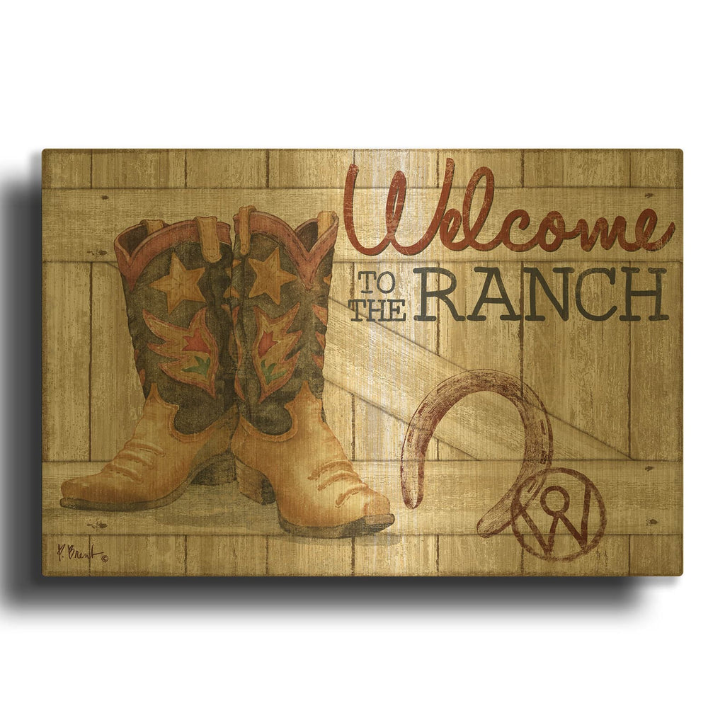 'Western Wear' By Paul Brent Gold Metal Wall Art